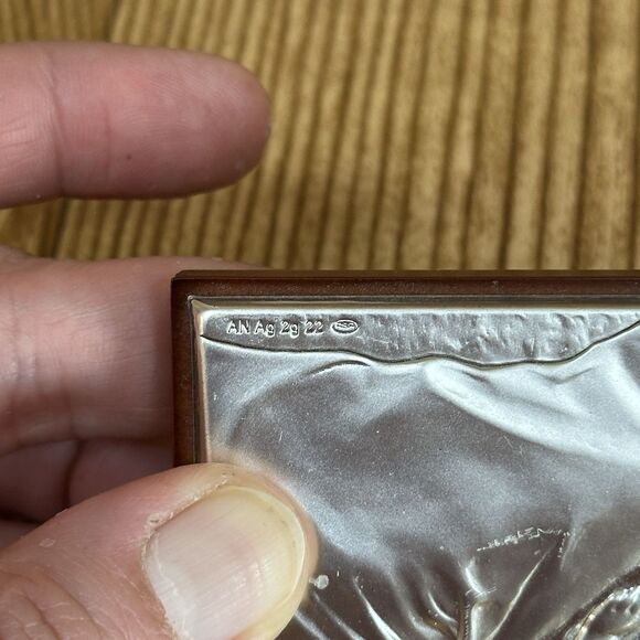 Madonna & Child Sterling Silver Standing Plaque AN Ag 2g 22 Silver - Picture 2 of 7